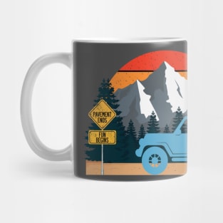 Off-Roading - Mountains and Sunset Mug